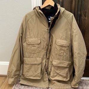 Vintage Woolrich khaki raincoat 7304 mens XL wool rain jacket